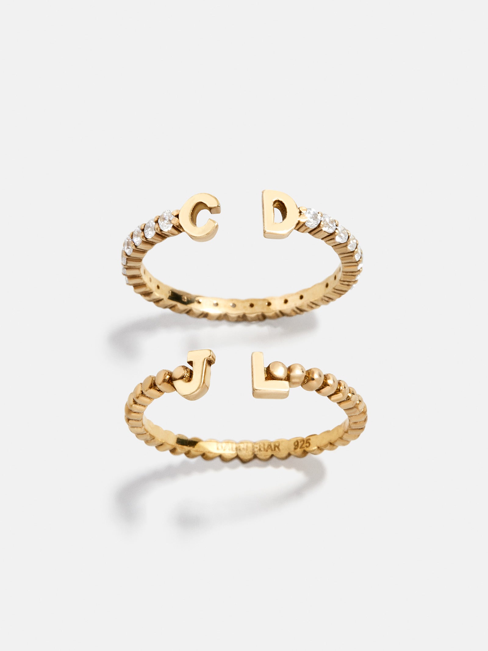 18K Gold Custom Initial Ring - Gold
