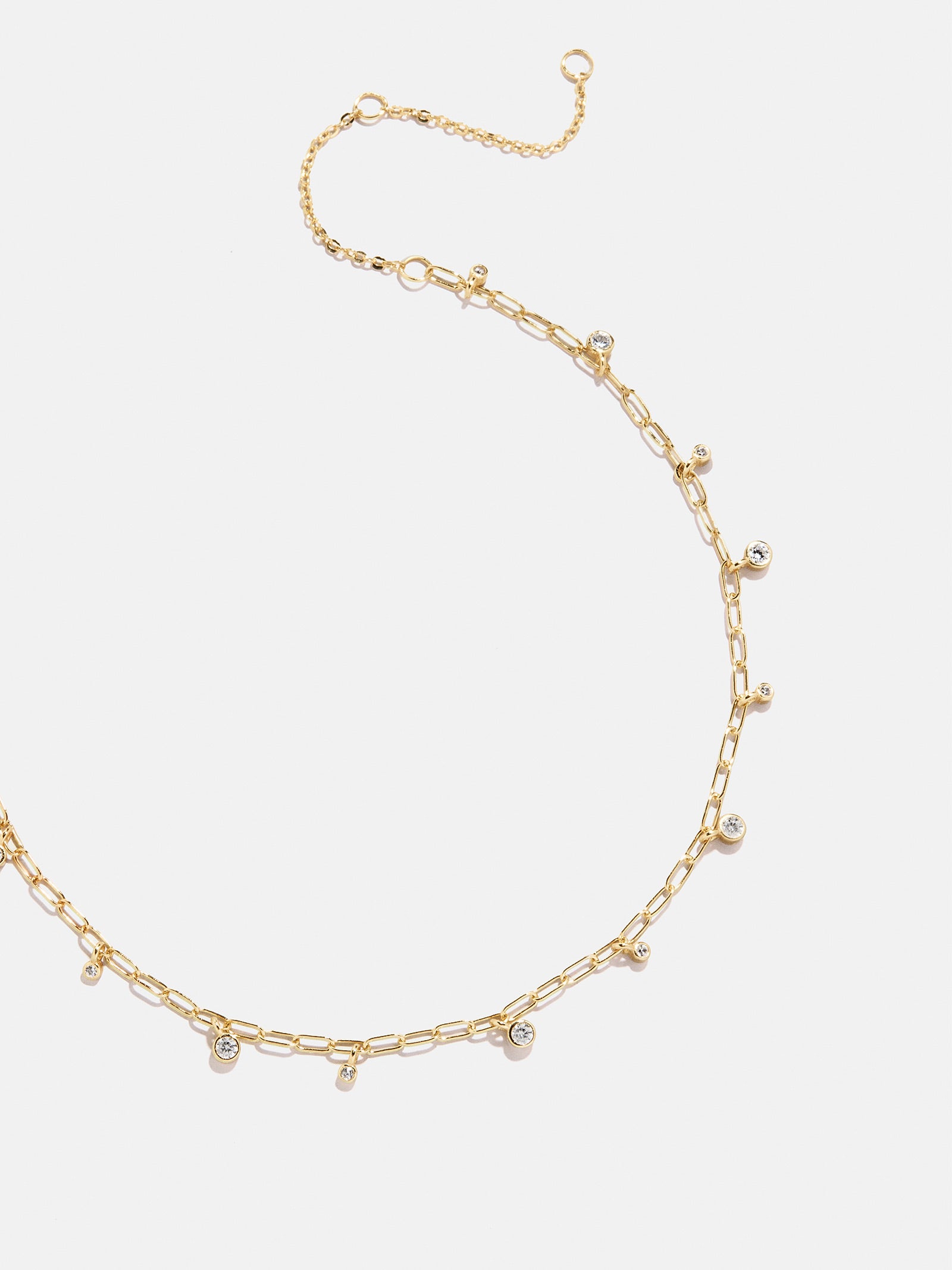 Faye 18K Gold Crystal Anklet - Gold/Pavé